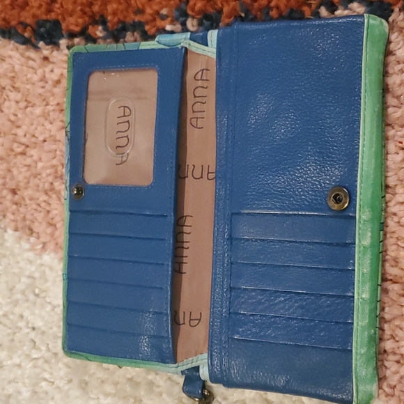 Anna by Anuschka Wristlet Wallet & Organizer-Real Leather 2 Cats - Picture 4 of 6